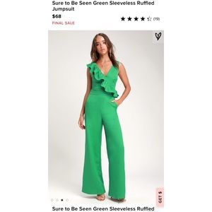 Lulus Green jumpsuit romper.